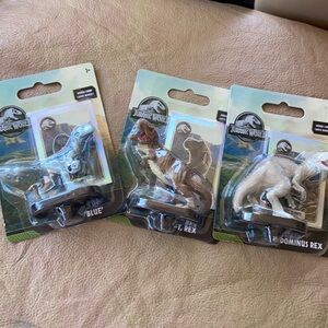3 NEW JURASSIC WORLD DOMINION REBIRTH TOYS FIGURES BLUE T-REX INDOMINUS REX